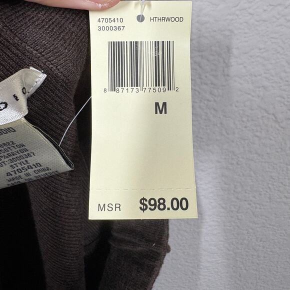 Max Studio Size Medium Knit Fit & Flare Skirt Brown Cotton Rayon Blend Pull On - Picture 6 of 6